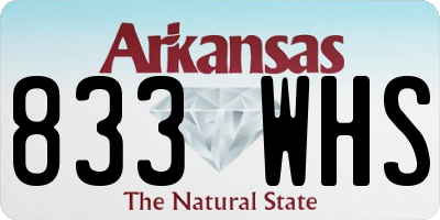 AR license plate 833WHS