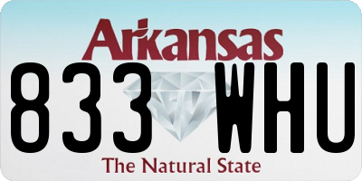 AR license plate 833WHU