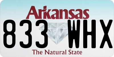 AR license plate 833WHX