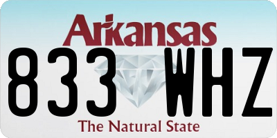 AR license plate 833WHZ