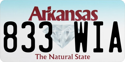 AR license plate 833WIA