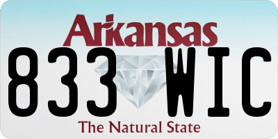 AR license plate 833WIC