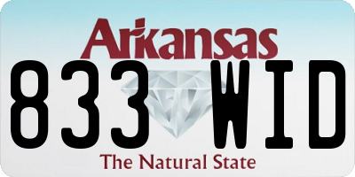 AR license plate 833WID