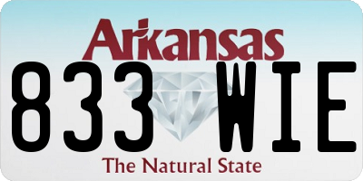 AR license plate 833WIE