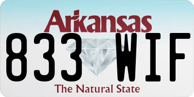 AR license plate 833WIF