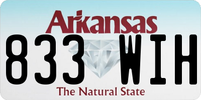 AR license plate 833WIH