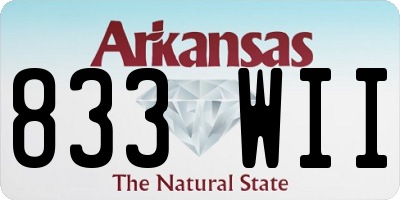 AR license plate 833WII