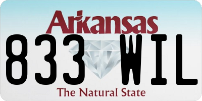 AR license plate 833WIL