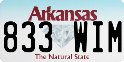 AR license plate 833WIM