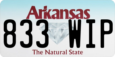 AR license plate 833WIP