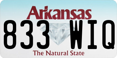AR license plate 833WIQ