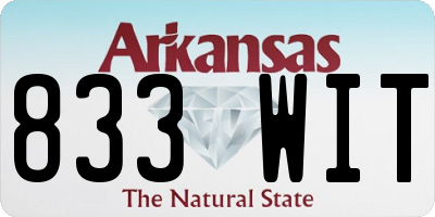 AR license plate 833WIT