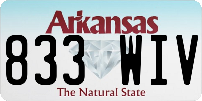 AR license plate 833WIV