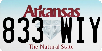 AR license plate 833WIY