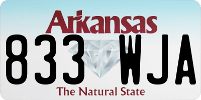 AR license plate 833WJA