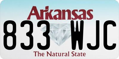 AR license plate 833WJC