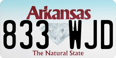 AR license plate 833WJD