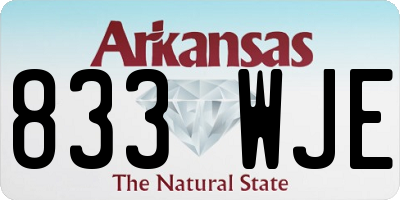 AR license plate 833WJE