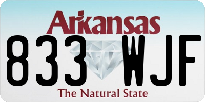 AR license plate 833WJF