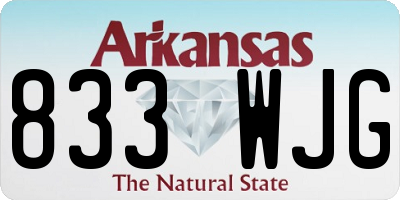 AR license plate 833WJG