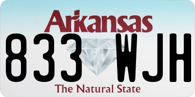 AR license plate 833WJH