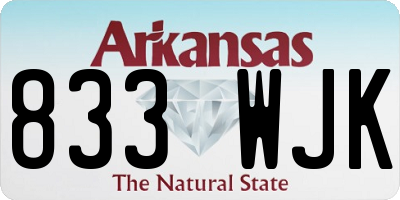 AR license plate 833WJK
