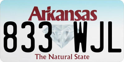 AR license plate 833WJL