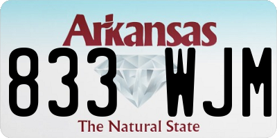 AR license plate 833WJM