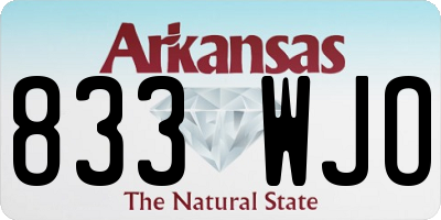 AR license plate 833WJO