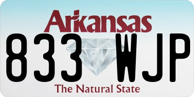 AR license plate 833WJP