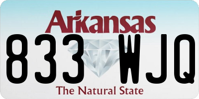AR license plate 833WJQ