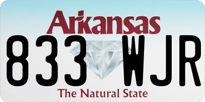 AR license plate 833WJR