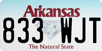 AR license plate 833WJT