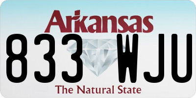 AR license plate 833WJU