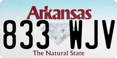 AR license plate 833WJV