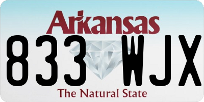 AR license plate 833WJX