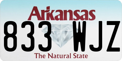 AR license plate 833WJZ