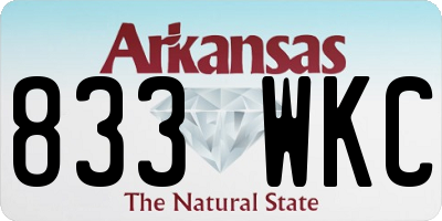 AR license plate 833WKC