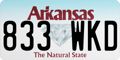 AR license plate 833WKD