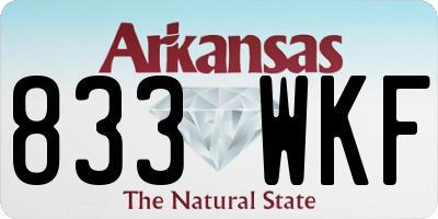 AR license plate 833WKF