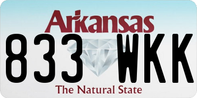 AR license plate 833WKK