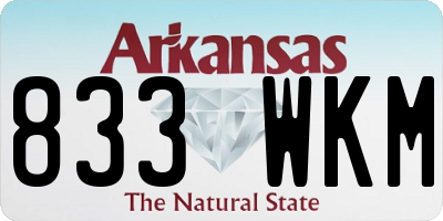 AR license plate 833WKM