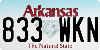 AR license plate 833WKN