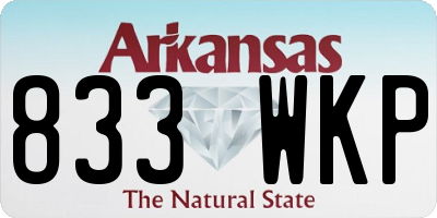 AR license plate 833WKP