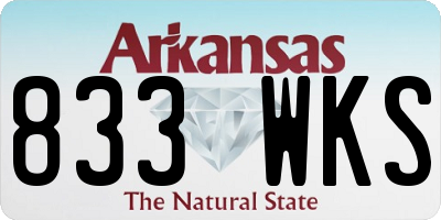 AR license plate 833WKS