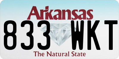 AR license plate 833WKT