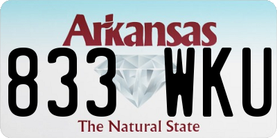 AR license plate 833WKU