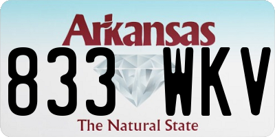 AR license plate 833WKV