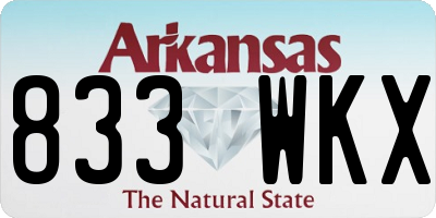 AR license plate 833WKX
