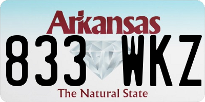 AR license plate 833WKZ